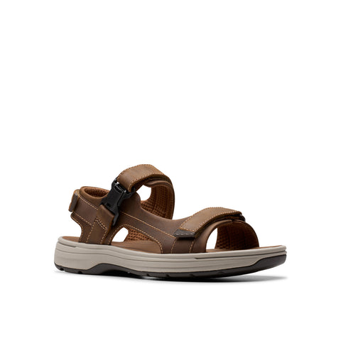 Clarks Saltway Edge 26184778 Mens Brown Wide Strap Sport Sandals Shoes