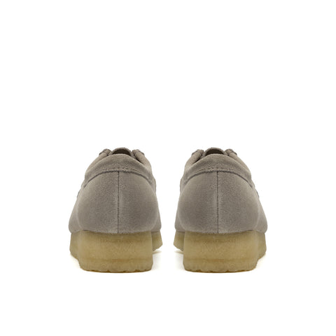 Clarks Wallabee 26185624 Womens Gray Suede Lace Up Oxford Flats Shoes