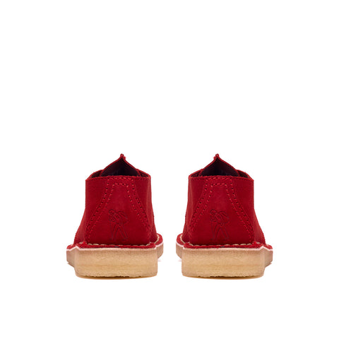 Clarks Desert Trek 26185630 Mens Red Suede Oxfords & Lace Ups Casual Shoes