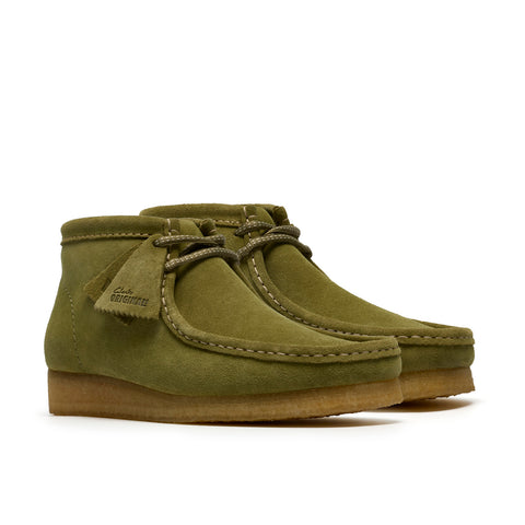 Clarks Wallabee Boot 26185642 Mens Green Suede Lace Up Chukkas Boots