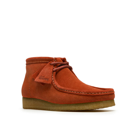 Clarks Wallabee Boot 26185643 Mens Orange Suede Lace Up Chukkas Boots