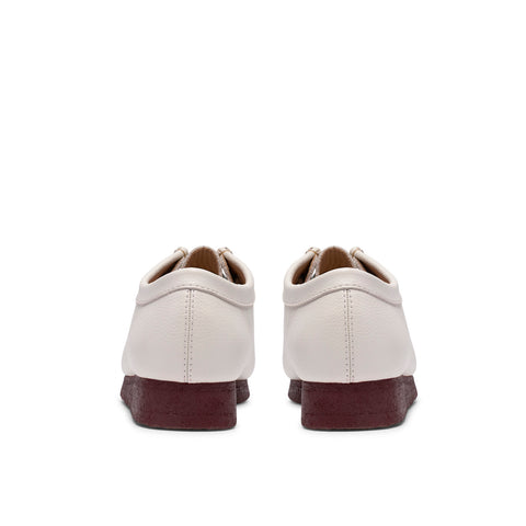 Clarks Wallabee 26185664 Mens White Leather Oxfords & Lace Ups Casual Shoes