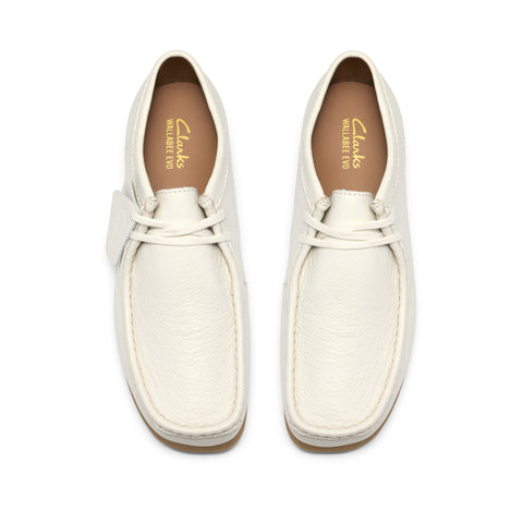 Clarks Wallabee EVO 26186174 Mens White Oxfords & Lace Ups Casual Shoes
