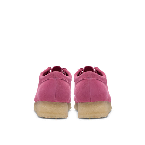 Clarks Wallabee 26186511 Womens Pink Suede Lace Up Oxford Flats Shoes