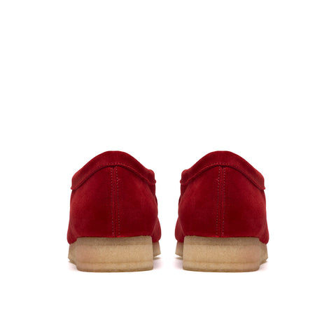 Clarks Wallabee 26186772 Mens Red Suede Oxfords & Lace Ups Casual Shoes