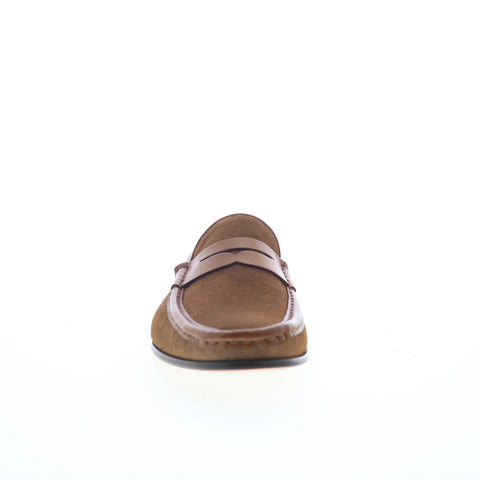 Mezlan 26806 Mens Brown Canvas Slip On Loafers & Slip Ons Penny Shoes