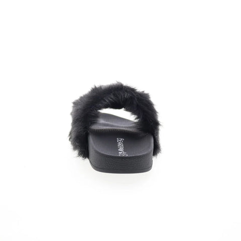 Bearpaw Lucinda 2688W-011 Womens Black Synthetic Slip On Slides Sandals Shoes