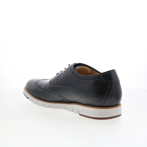 Johnston & Murphy 27-1747 Mens Black Oxfords Wingtip & Brogue Shoes