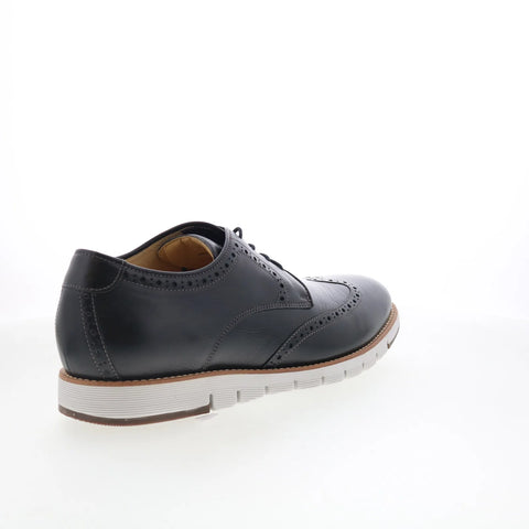 Johnston & Murphy 27-1747 Mens Black Oxfords Wingtip & Brogue Shoes