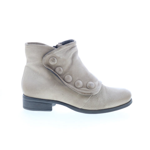 Miz Mooz Spring 275229-101-6477 Womens Gray Leather Ankle & Booties Boots