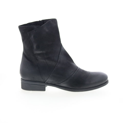 Miz Mooz Swell 275230-102-6002 Womens Black Leather Ankle & Booties Boots