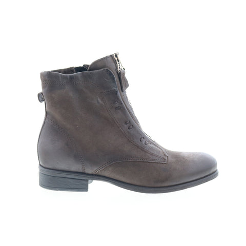 Miz Mooz Story 275254-101-6272 Womens Gray Leather Ankle & Booties Boots