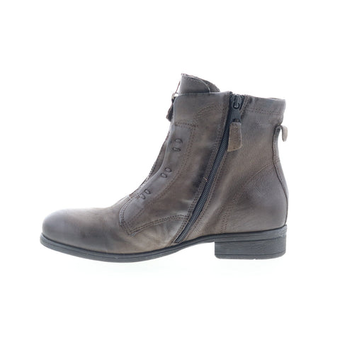 Miz Mooz Story 275254-101-6272 Womens Gray Leather Ankle & Booties Boots