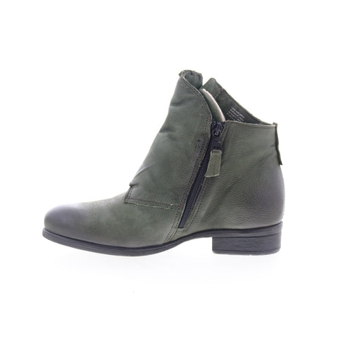 Miz Mooz Selene 275256-101-6214 Womens Green Leather Ankle & Booties Boots