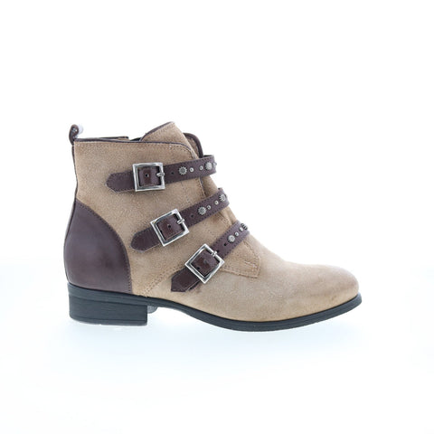 Miz Mooz Sherri 275272-101-0004 Womens Brown Suede Ankle & Booties Boots