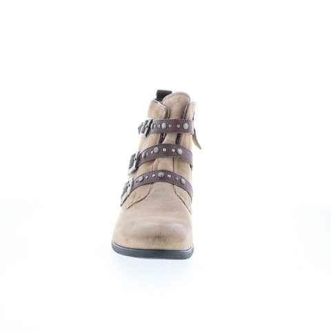 Miz Mooz Sherri 275272-101-0004 Womens Brown Suede Ankle & Booties Boots