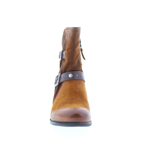 Miz Mooz Sammie Womens Brown Leather Zipper Casual Dress Boots