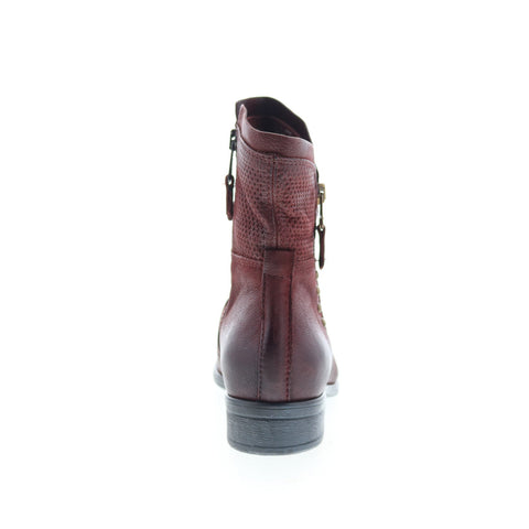 Miz Mooz Sandi Womens Burgundy Leather Zipper Casual Dress Boots