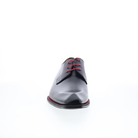 Mezlan Asymmetrical Patent 27537 Mens Black Leather Oxfords Plain Toe Shoes
