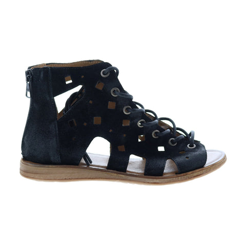 Miz Mooz Florence 279012 Womens Black Suede Gladiator Sandals Shoes