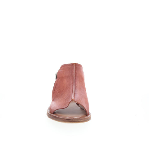 Miz Mooz Found 279047 Womens Brown Leather Wedges Sandals Shoes