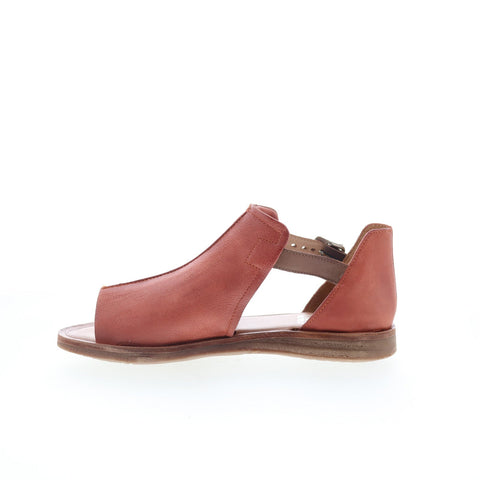 Miz Mooz Found 279047 Womens Brown Leather Wedges Sandals Shoes