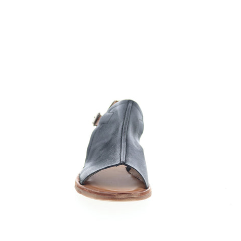 Miz Mooz Found 27904-102-0002 Womens Black Leather Wedges Sandals Shoes
