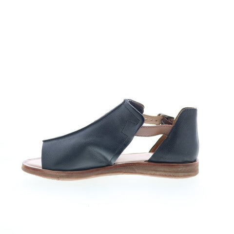 Miz Mooz Found 27904-102-0002 Womens Black Leather Wedges Sandals Shoes