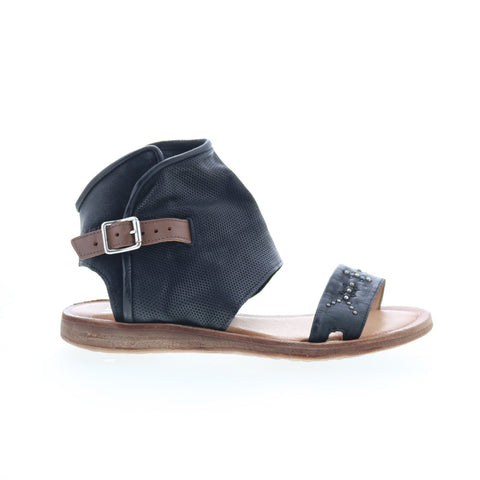 MIz Mooz Forge 279051-101-0004 Womens Black Leather Platform Sandals Shoes