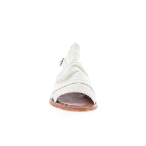 Miz Mooz Fermie 279061-201-6211 Womens White Leather Slingback Sandals Shoes