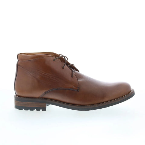 T.B. Phelps 28-8581 Mens Brown Leather Lace Up Chukkas Boots