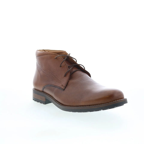 T.B. Phelps 28-8581 Mens Brown Leather Lace Up Chukkas Boots