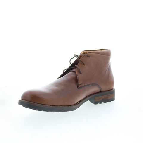 T.B. Phelps 28-8581 Mens Brown Leather Lace Up Chukkas Boots