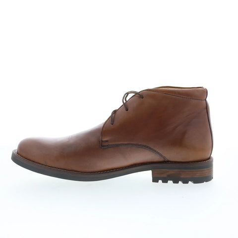 T.B. Phelps 28-8581 Mens Brown Leather Lace Up Chukkas Boots