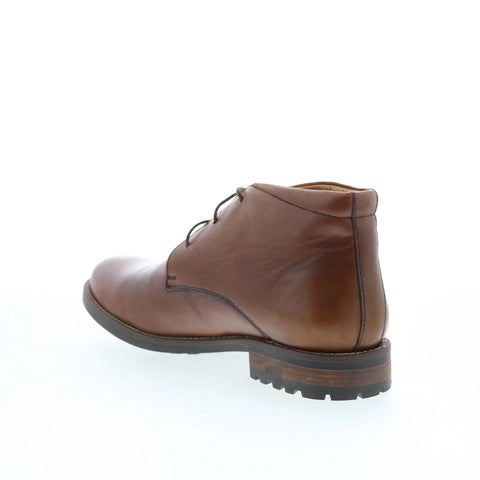 T.B. Phelps 28-8581 Mens Brown Leather Lace Up Chukkas Boots