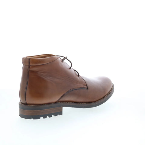 T.B. Phelps 28-8581 Mens Brown Leather Lace Up Chukkas Boots