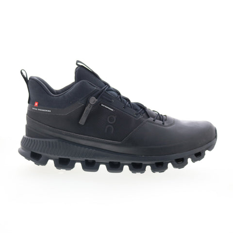 On Cloud HI Waterproof 28.99674 Mens Black Lace Up Athletic Work Shoes