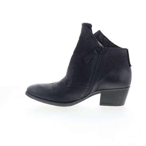 Miz Mooz Drama 284292-204-6002 Womens Black Leather Ankle & Booties Boots