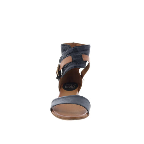 Miz Mooz Cali 286002-103-0001 Womens Brown Leather Heeled Sandals Shoes
