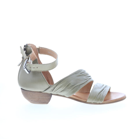Miz Mooz Cassie 286059-102-6934 Womens Gray Leather Wedges Sandals Shoes