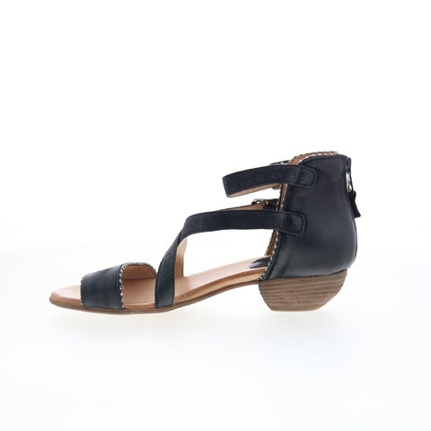 Miz Mooz Cosmo 286060-102-6002 Womens Black Leather Heeled Sandals Shoes