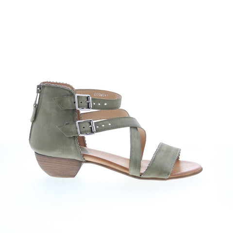Miz Mooz Cosmo 286060-102-6934 Womens Green Leather Heeled Sandals Shoes