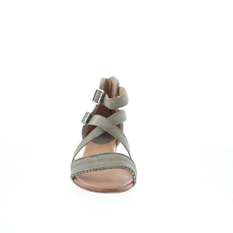 Miz Mooz Cosmo 286060-102-6934 Womens Green Leather Heeled Sandals Shoes
