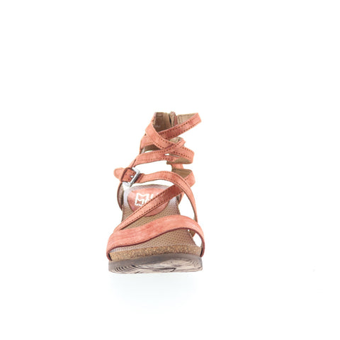 Miz Mooz Shay 287007-601-6369 Womens Brown Leather Wedges Sandals Shoes