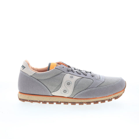Saucony Jazz Low Pro Vegan 2887-15 Mens Gray Canvas Lifestyle Sneakers Shoes