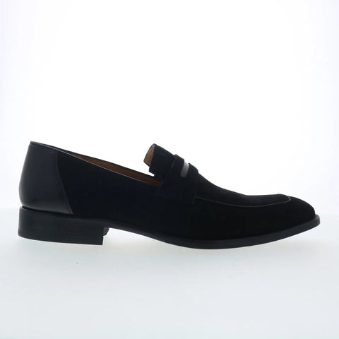 Mezlan 29000 Mens Black Suede Slip On Loafers & Slip Ons Penny Shoes