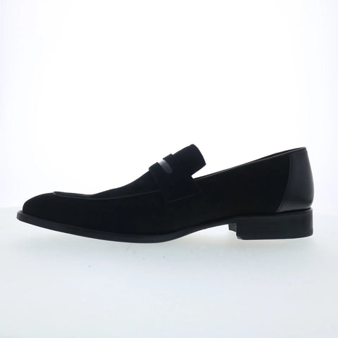 Mezlan 29000 Mens Black Suede Slip On Loafers & Slip Ons Penny Shoes