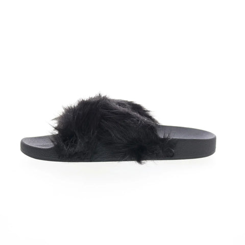 Bearpaw Lauryn 2909W-011 Womens Black Synthetic Slip On Slides Sandals Shoes