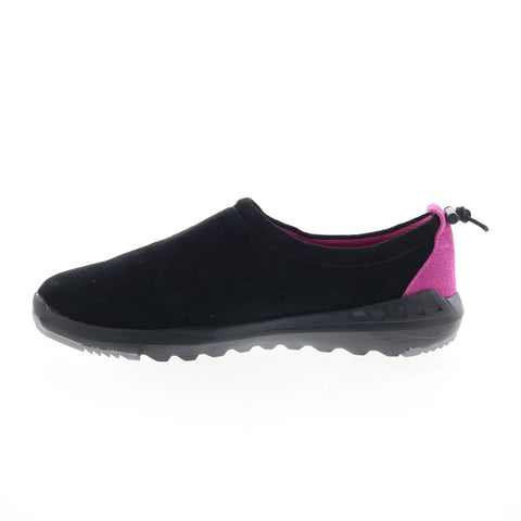 Bearpaw Jack 2919W-011 Womens Black Suede Slip On Lifestyle Sneakers Shoes