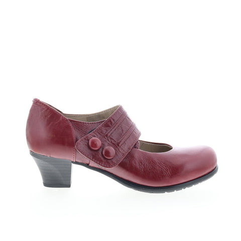 Miz Mooz Fiddle 292104-202-6535 Womens Burgundy Leather Pumps Heels Shoes